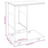 vidaXL Mesa auxiliar con ruedas madera ingeniería blanco 55x36x63,5 cm