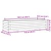 vidaXL Jardinera de madera maciza de pino blanco 110x40x26,5 cm