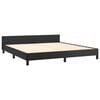 vidaXL Estructura de cama con cabecero cuero sint&eacute;tico negro 180x200cm