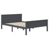 vidaXL Estructura de cama 4 cajones madera pino gris oscuro 140x200 cm