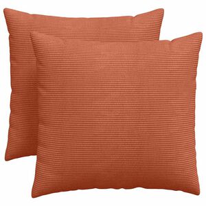vidaXL Cojines de sof&aacute; 2 pcs Rojo Naranja 50 x 50 cm Tela de pana