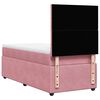 vidaXL Cama box spring con colch&oacute;n terciopelo rosa 100x200 cm