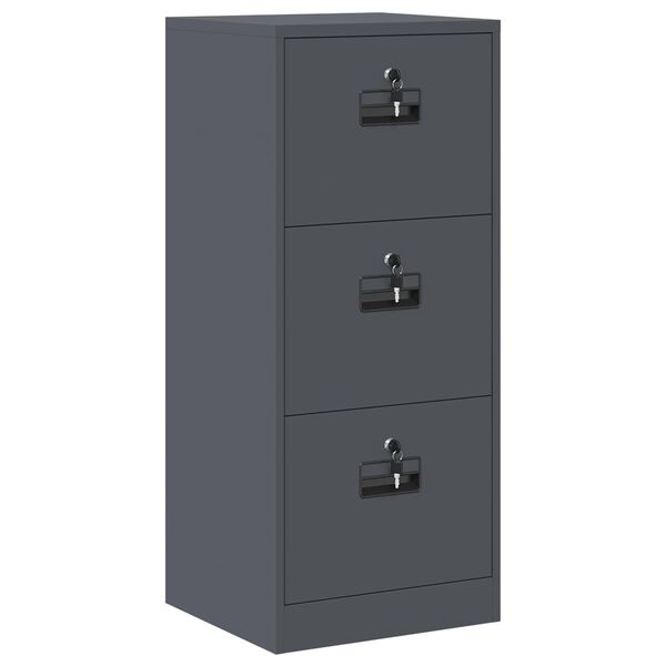 vidaXL Mueble archivador con caj&oacute;n Antracita 45,5 x 42 x 106,5 cm