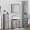 vidaXL Juego de muebles de ba&ntilde;o 4 pcs Gris Sonoma Madera contrachapada
