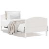 vidaXL Estructura de cama sin colch&oacute;n madera maciza blanca 90x190 cm
