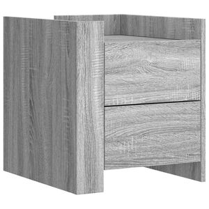 vidaXL Mesita de noche madera de ingenier&iacute;a gris Sonoma 45x50x50 cm