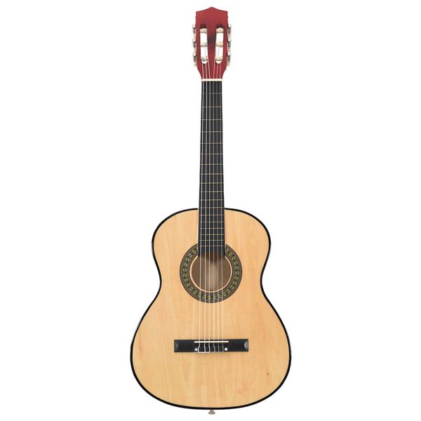 vidaXL Guitarra cl&aacute;sica para principiantes madera tilo negro 3/4 36"