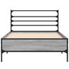 vidaXL Estructura cama madera ingenier&iacute;a metal gris Sonoma 100x200 cm
