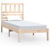 vidaXL Estructura de cama madera maciza de pino 90x190 cm