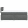 vidaXL Cama box spring con colchón tela gris oscuro 120x200 cm