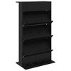 vidaXL Estante de revistas Roble Negro 70 x 41 x 126 cm