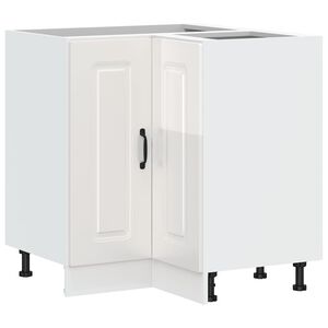 vidaXL Mueble cocina esquina Kalmar madera ingenier&iacute;a blanco brillante