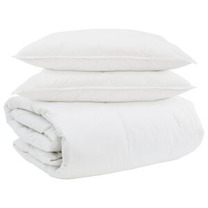 vidaXL Juego de Edred&oacute;n con almohada 3 uds. Pluma de pato