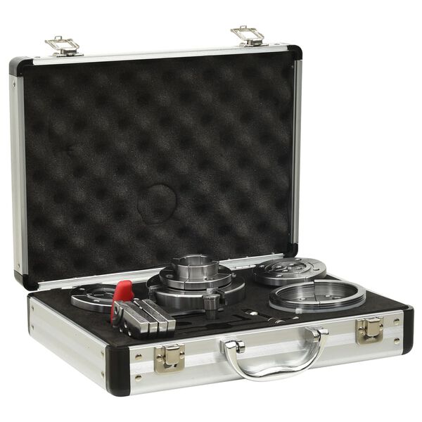 vidaXL Set mandriles de mordazas centradoras para madera acero 3,75"