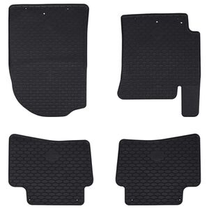 vidaXL Alfombrilla de Coche 4 pcs Negro Goma