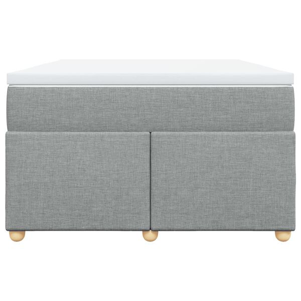 vidaXL Cama box spring con colch&oacute;n tela gris claro 120x190 cm