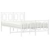 vidaXL Estructura cama sin colch&oacute;n con estribo metal blanco 120x190 cm