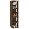 vidaXL Zapatero madera contrachapada color roble marr&oacute;n 27,5x27x102 cm