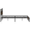 vidaXL Estructura de cama sin colchón metal roble ahumado 180x200 cm