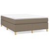 vidaXL Estructura de cama con somier tela gris taupe 140x200 cm