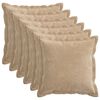 vidaXL Funda de almohada 6 uds. HOUTEN Gris topo 35 x 35 cm