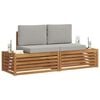 vidaXL Conjunto de sof&aacute;s de exterior 2 Pieza Gris Natural y Claro