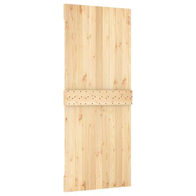 vidaXL Puerta corredera con herrajes madera maciza de pino 85x210 cm