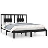 vidaXL Estructura de cama de madera maciza de pino negro 160x200 cm