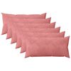 vidaXL Funda de almohada 6 uds. HEERLEN Rosa 40 x 80 cm Terciopelo