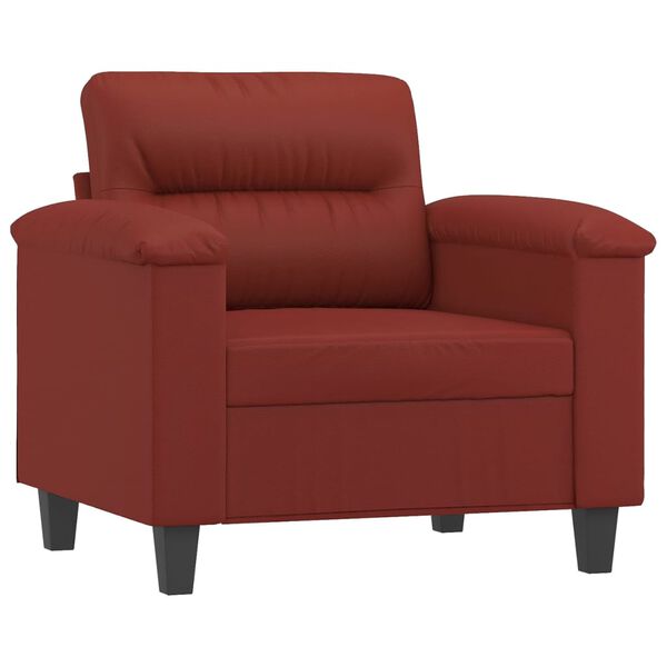 vidaXL Sill&oacute;n cuero sint&eacute;tico rojo tinto 60 cm
