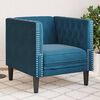 vidaXL Sill&oacute;n Chesterfield de terciopelo azul