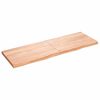 vidaXL Encimera baño madera maciza tratada marrón claro 180x60x(2-6)cm