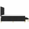 vidaXL Cama tipo Box Spring con colch&oacute;n Negro 180 x 200 cm tela