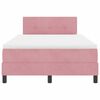 vidaXL Cama tipo Box Spring con colch&oacute;n Rosa 120 x 200 cm Terciopelo