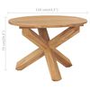 vidaXL Mesa de comedor de jard&iacute;n madera maciza de teca &Oslash;110x75 cm