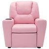 vidaXL Sill&oacute;n reclinable para ni&ntilde;os cuero sint&eacute;tico rosa