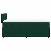 vidaXL Cama box spring con colch&oacute;n terciopelo verde oscuro 90x200 cm