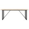 vidaXL Mesa de comedor marco O madera maciza pino y acero 200x100x75cm