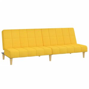 vidaXL Sof&aacute; cama de 2 plazas tela amarillo