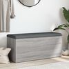vidaXL Banco con almacenaje madera ingenier&iacute;a gris Sonoma 102x42x45 cm