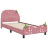 vidaXL Cama para ni&ntilde;os con cabecero Rosa 90 x 190 cm Terciopelo
