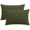 vidaXL Funda de almohada 2 uds. HEERLEN Verde 30 x 50 cm pana