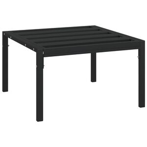 vidaXL Mesa de centro de jard&iacute;n acero negro 60x60x35 cm