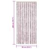 vidaXL Cortina antimoscas chenilla gris plateado y rosa 90x200 cm