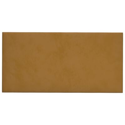 vidaXL Paneles de pared 12 uds terciopelo marrón 30x15 cm 0,54 m²
