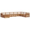 vidaXL Juegos de sof&aacute;s 8 pcs Natural Madera de Acacia S&oacute;lida