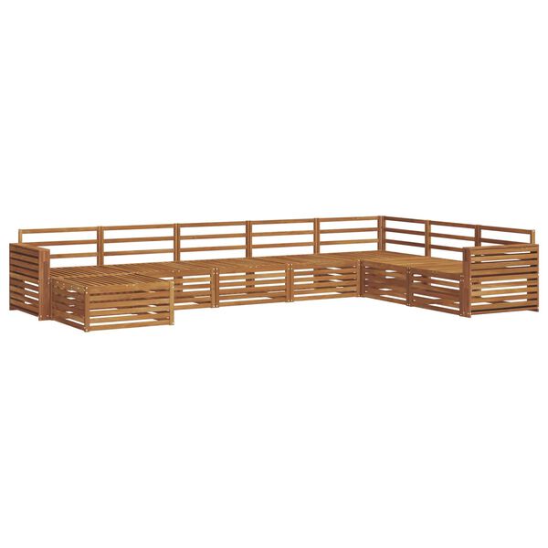 vidaXL Juegos de sof&aacute;s 8 pcs Natural Madera de Acacia S&oacute;lida