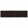 vidaXL Tablero mesa madera tratada borde vivo marr&oacute;n 160x40x(2-4) cm