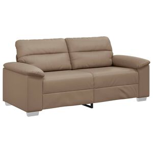 vidaXL Sof&aacute; de 2 plazas Cappuccino 180x81x84 cm Piel sint&eacute;tica