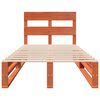 vidaXL Estructura de cama sin colch&oacute;n madera maciza marr&oacute;n 90x190 cm
